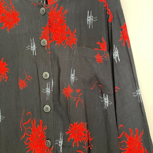 Women's Medium Francesca Rose Japanese Style Button Down Cardigan - Picture 3 of 7